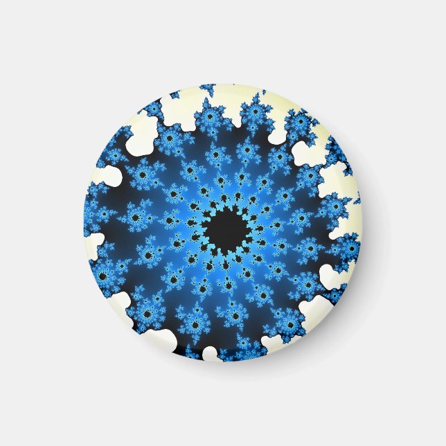 Weißes und blaues Auge Magnet (Vorne)