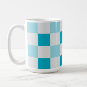 Weißes und blaues Karton Kaffeetasse