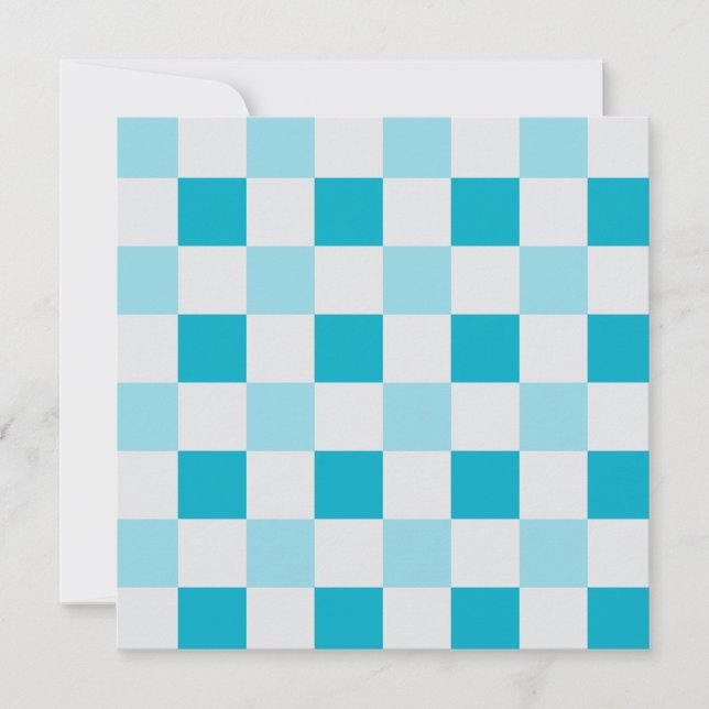 Weißes und blaues Karton Karte (Vorderseite)