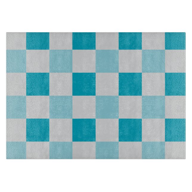 Weißes und blaues Karton Schneidebrett (Vorderseite)