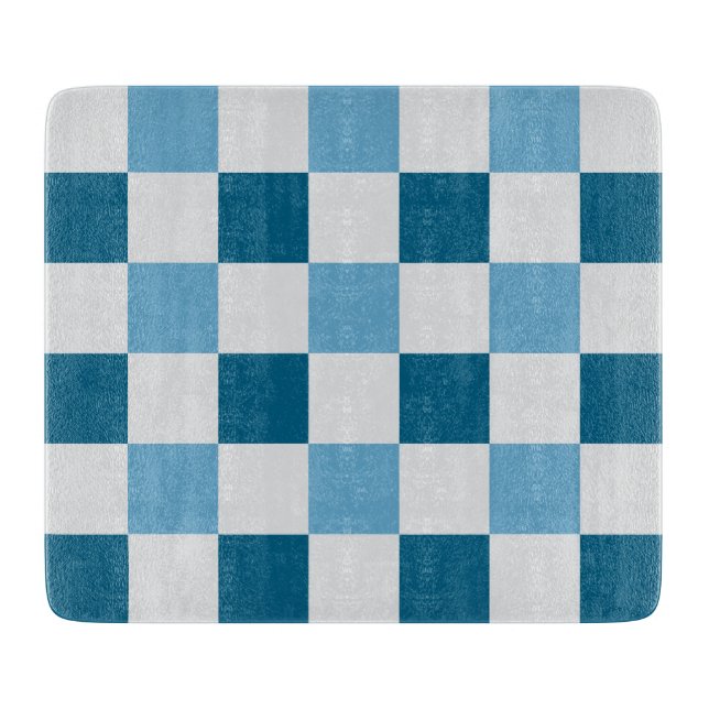 Weißes und blaues Karton Schneidebrett (Vorderseite)