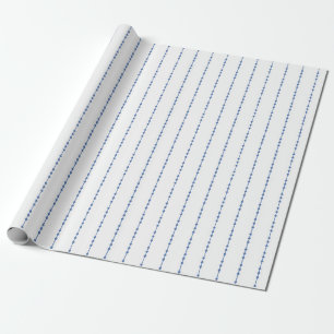 Weißes und blaues Pinstripe-Papier Geschenkpapier