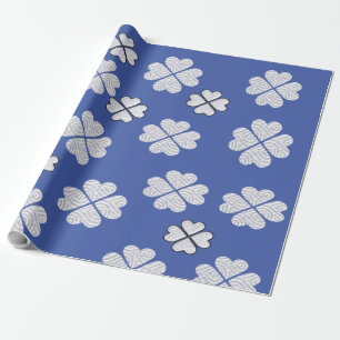 Weißes und blaues Wrapping-Papier Geschenkpapier