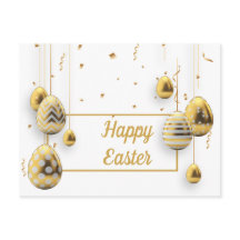 Weißes und goldenes Ostereier