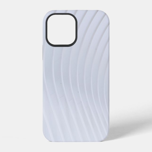 Weißes und graues gestreiftes Textil iPhone Hülle (Rückseite)