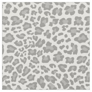 Weißes und graues Leopard-Gewebe Stoff