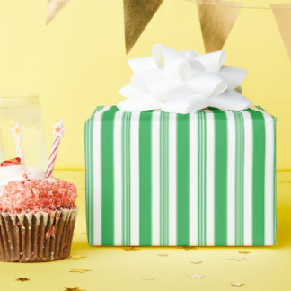 Weißes und grünes Candy Strip Papier Geschenkpapier