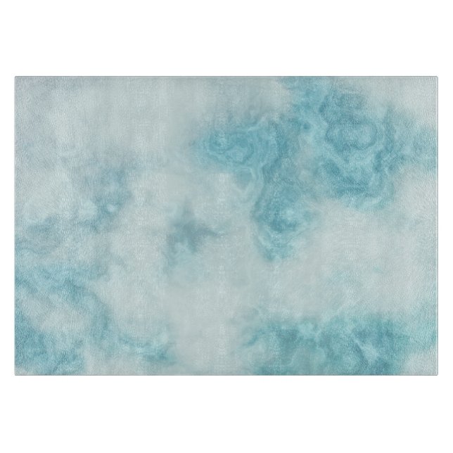 Weißes und grünes Marmorglas Schneidebrett (Vorderseite)