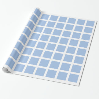 Weißes und hellblaues Quadrat-Packpapier Geschenkpapier