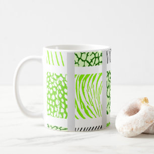 Weißes und hellgrünes Mischtier Kaffeetasse