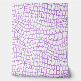 Weißes und Lila Krokodil / Alligato-Skin-Muster Tapete