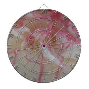 Weißes und rosa Carnation Dart Board Dartscheibe