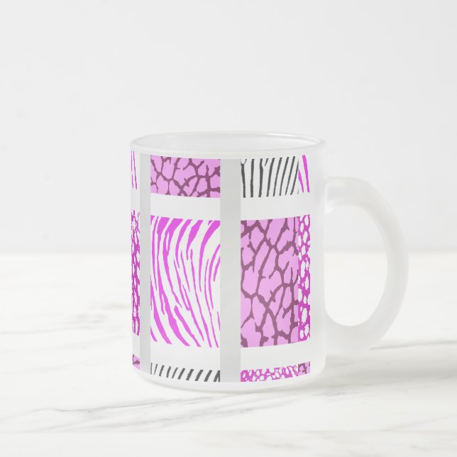 Weißes und rosa gemischtes Tier Mattglastasse (Rechts)