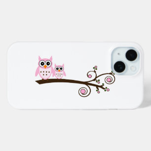 Weißes und rosa Thema Owl Case-Mate iPhone Hülle