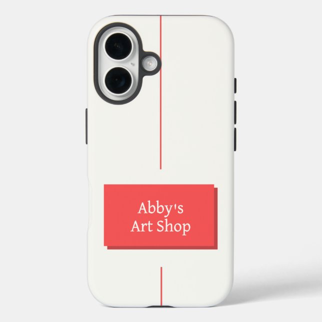Weißes und rotes Design mit Ihrem Text Case-Mate iPhone Hülle (Rückseite)