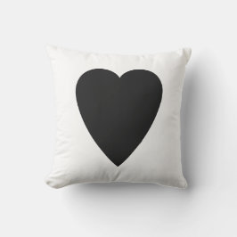 Weißes und rotes Pastell-Herz-Design Kissen