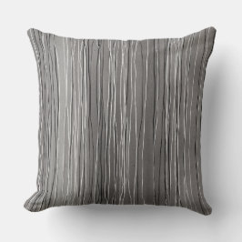 Weißes und schwarzes gestreiftes graues Aquarell Kissen