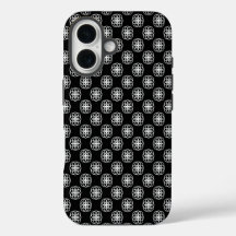 Weißes und schwarzes nahtloses Muster iPhone Hülle