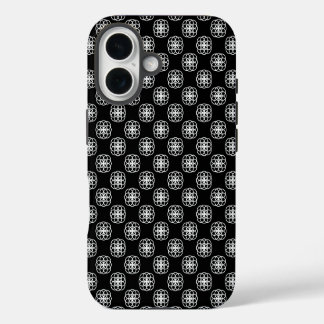 Weißes und schwarzes nahtloses Muster iPhone Hülle