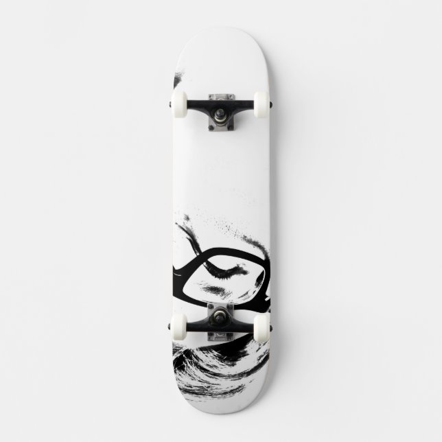 Weißes und Schwarzes Skateboard (Vorderseite)