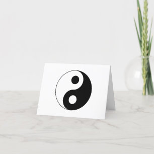 Weißes und schwarzes Yin und Yang Symbol Dankeskarte