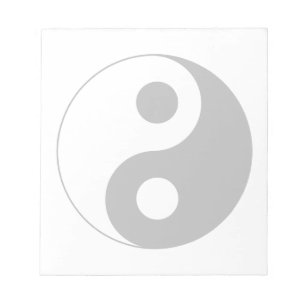 Weißes und undurchsichtiges schwarzes Yin-und-Yang Notizblock