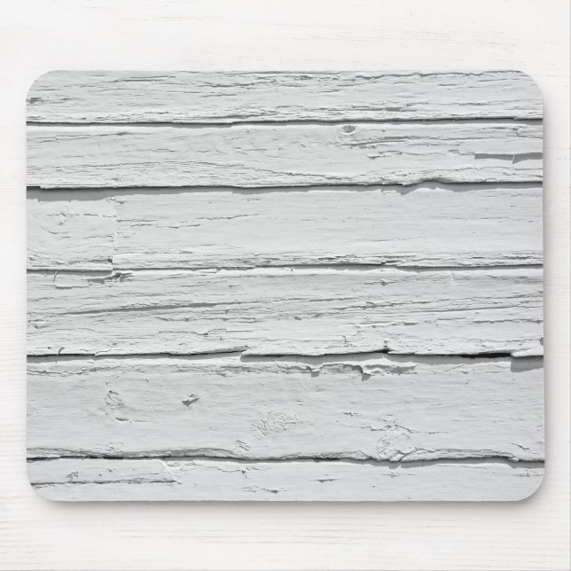 Weißes verwittertes Holz Mousepad (Vorne)
