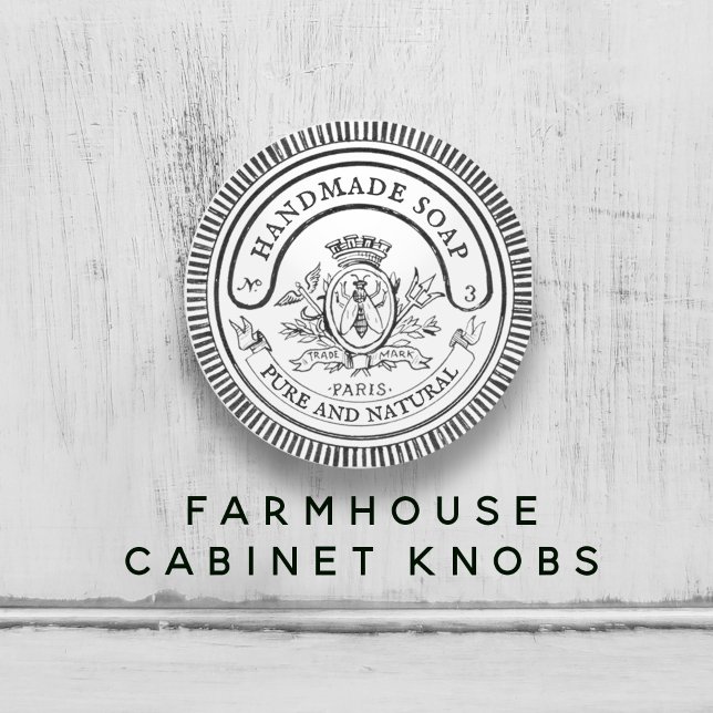 Weißes Vintages, handGezeichnet Seifenbad Keramikknauf (White Vintage Hand-Drawn Handmade Soap Bathroom Ceramic Knob)