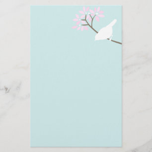 Weißes Vogel-Gewohnheits-Briefpapier Briefpapier