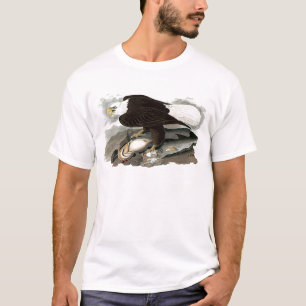 Weißes vorangegangenes Eagle   John James Audubon T-Shirt