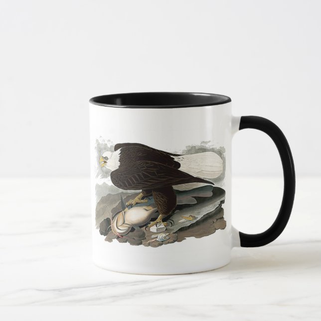 Weißes vorangegangenes Eagle | John James Audubon Tasse (Rechts)