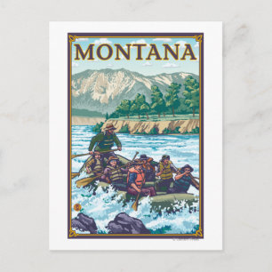 Weißes Wasser - Montana Postkarte