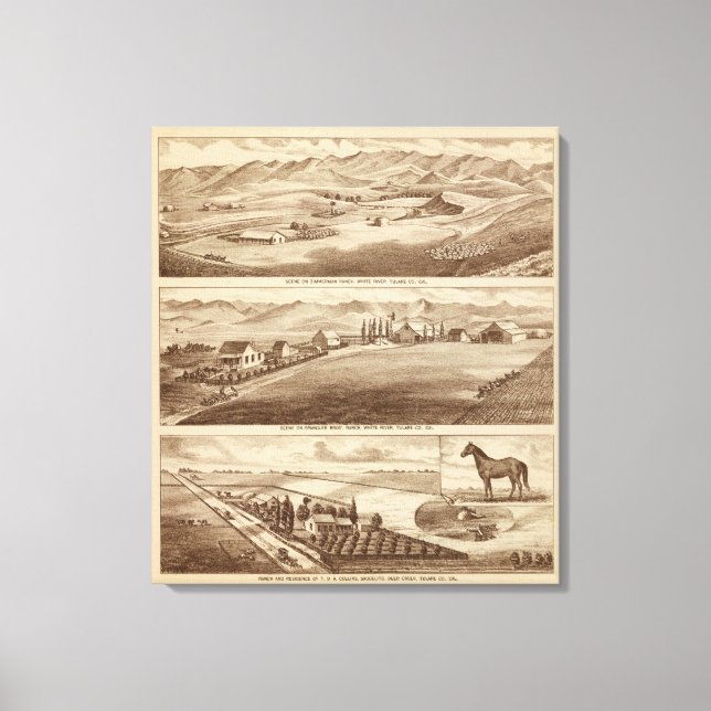 Weißes Wasser, Saucelito Ranches Leinwanddruck (Vorderseite)