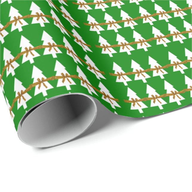Weißes Weihnachtsbaum-Wrapping Paper Geschenkpapier (Rolleneckpunkt)