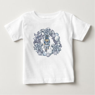 Weißes Weihnachtsnussknacker-Kranz Baby T-shirt