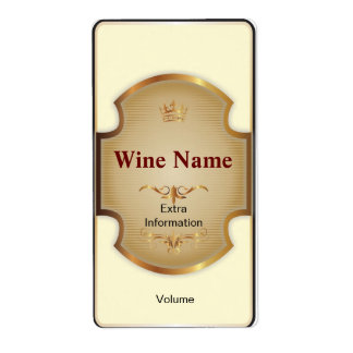 Weißes Weinetikett