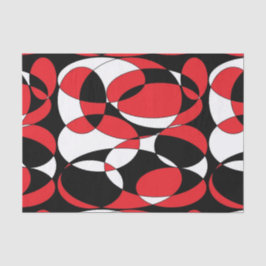 Weißes, weißes und rotes Ellipsenpapier Seidenpapier