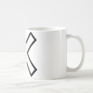 Weißes x-Kreuz Tasse