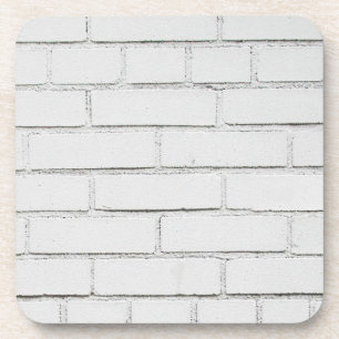 weißes Ziegelstein-Untersetzer-Set Getränkeuntersetzer