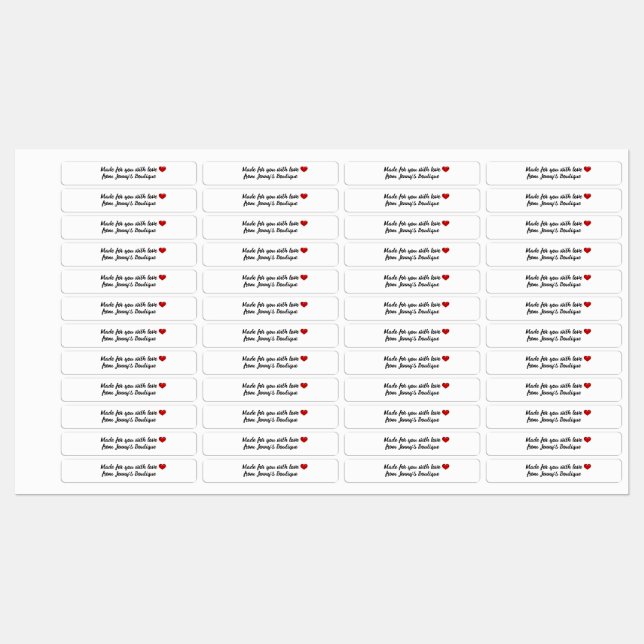 Weißetiketten mit hellbraunem Rechteck Etiketten (Blatt)
