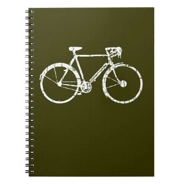 Weißfahrrad Notizblock (Vorderseite)