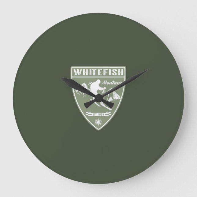 Weißfisch Montana Große Wanduhr (Vorderseite)