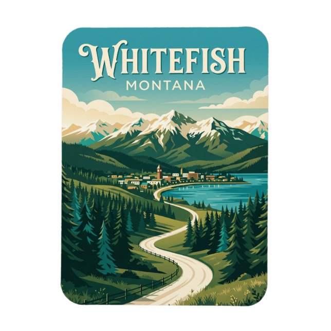 Weißfisch USA Magnet (Vertikal)