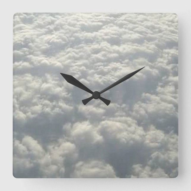 WEISSFLUFFENSCHWIERIGKEITEN QUADRATISCHE WANDUHR (Vorderseite)