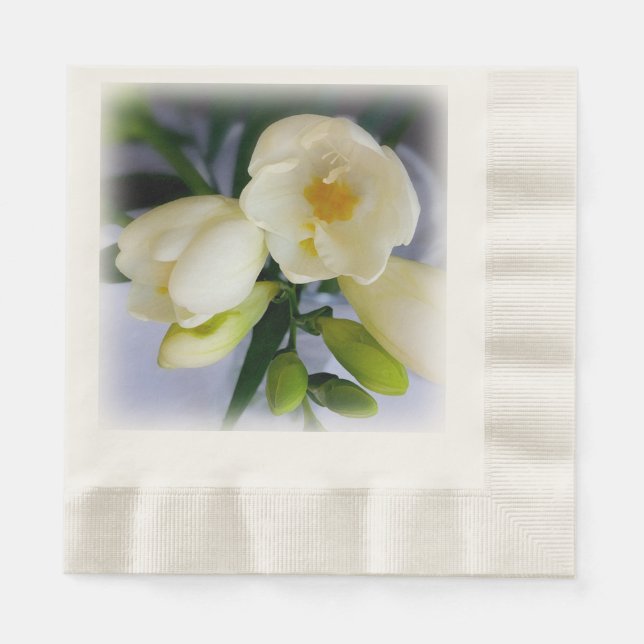 Weißgelbes Gefriermittel Serviette (Vorderseite)