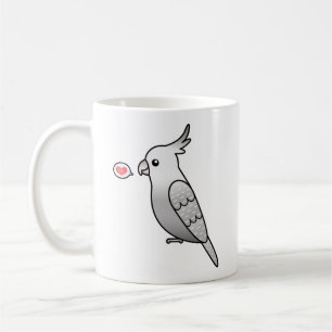 Weißgesicht-Perl-Nymphensittich-Papageien-Vogel-Li Tasse