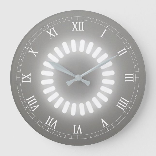 Weißglanz Große Wanduhr (Vorderseite)