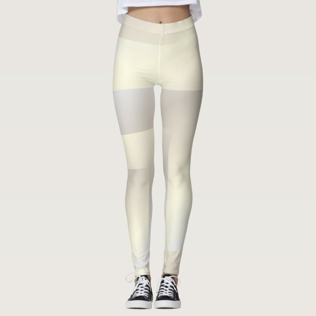 Weißgold geometrisch leggings (Vorderseite)