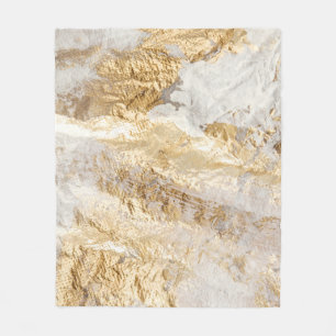 Weißgoldpinsel malte Textur. Fleecedecke