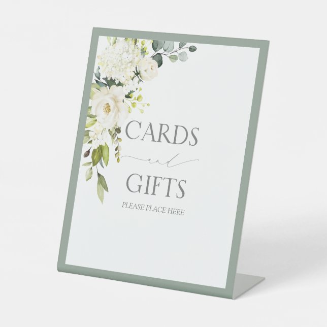 Weißgraues Brautparty Sockelschild (Vorderseite)